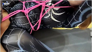 Spider-Bound Babe Fucked Hard and Made to Squirt