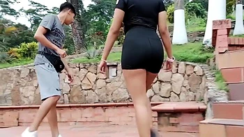Personal Trainer Fucks My Pussy with Big Cock Outdoors