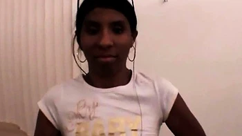 Tiny Ebony Babe Fingering Her Pussy