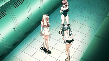 Big-tit anime babe fucked doggy and creampied