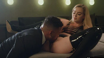 Two hot babes Blake Blossom and Troy Francisco enjoy a big black cock