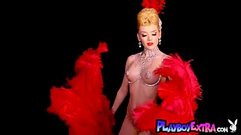 Stepmom Shining In Slutty Burlesque Costume