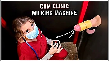 Cum Clinic Gloryhole - Milking Machine Drains Blue Balls
