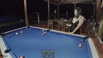 At The Table With The Balls And With My Friends Pussy - In English