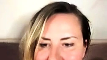 Cute blonde with big boobs solo