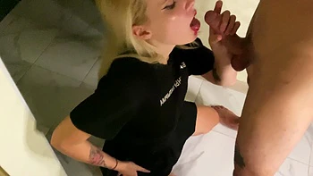 Teen blonde babes sucking lollipops in wild doggy style action