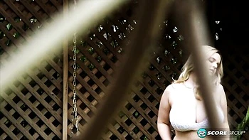 BBW chick with giant melons Codi Vore plays with her hairy pussy